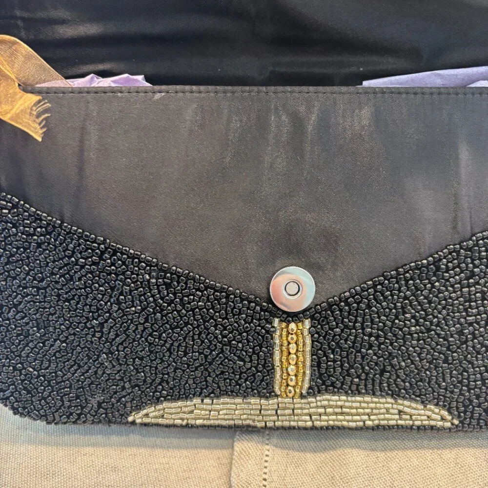 🍸Made in India Beaded Martini Shoulder Bag - Black, Gold & Sliver - Viral Bag🍸